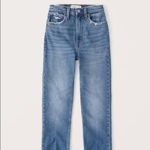 Abercrombie & Fitch Curve Love Ultra High Rise Ankle Straight Jeans, Size 30/10
